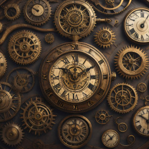 Clocks and pocket watches Steampunk Tissue paper