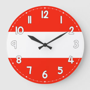 Clocks Austria Country Flag Wall Clock