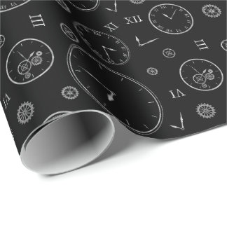 Clocks & Gears Wrapping Paper