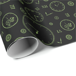 Clocks & Gears Wrapping Paper