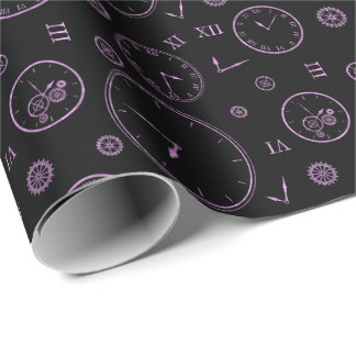 Clocks & Gears Wrapping Paper