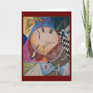 Clocks - greeting card/blank inside card