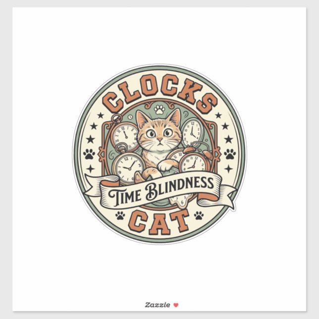 Clocks Time Blindness Cat Clocks Time Blindness Ca (Sheet)