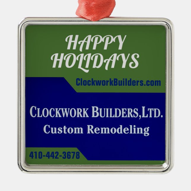 Clockwork Builders Metal Tree Decoration (Front)