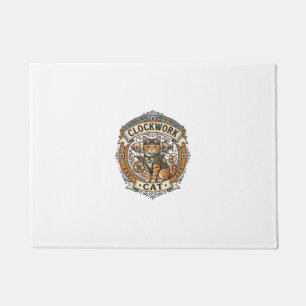 Clockwork Cat Cat Steampunk Vintage Vector Art Shi Doormat