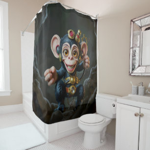 Clockwork Cavekeeper – The Whispering Monkey  Shower Curtain