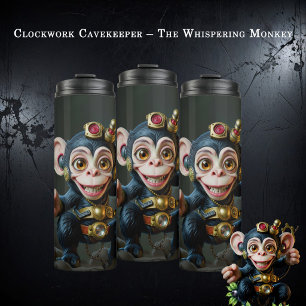 Clockwork Cavekeeper – The Whispering Monkey Thermal Tumbler