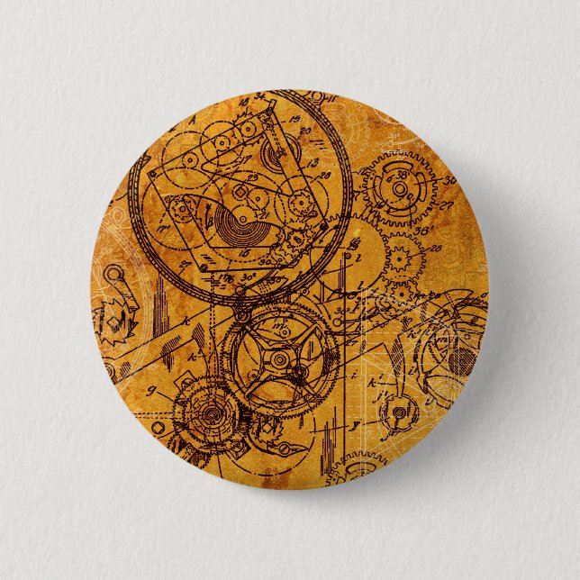 Clockwork Collage 6 Cm Round Badge (Front)