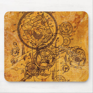 Clockwork Collage Mouse Mat