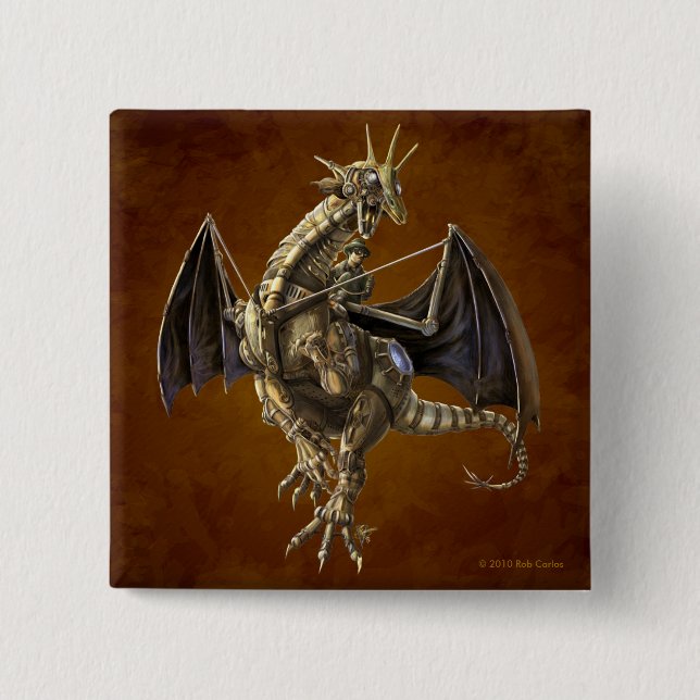 Clockwork Dragon Button (Front)