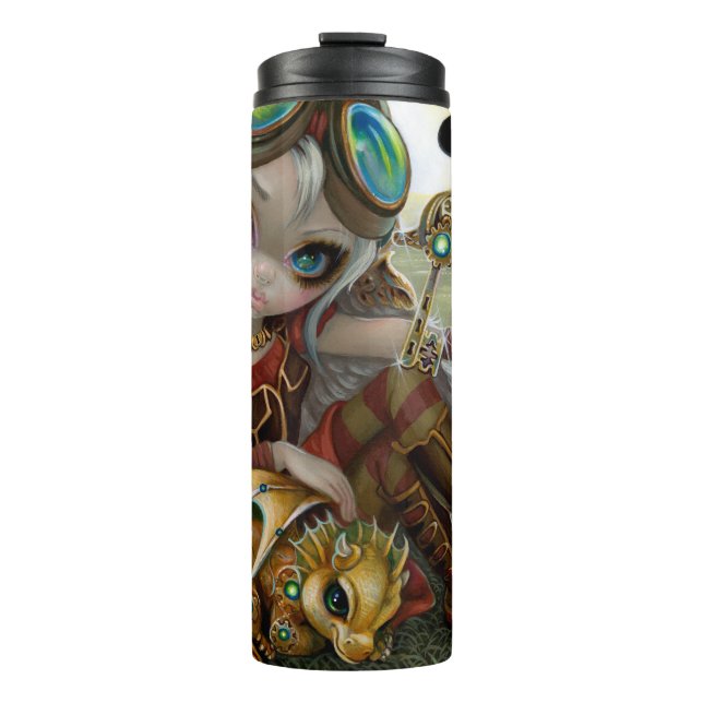 "Clockwork Dragonling" Thermal Tumbler (Front)