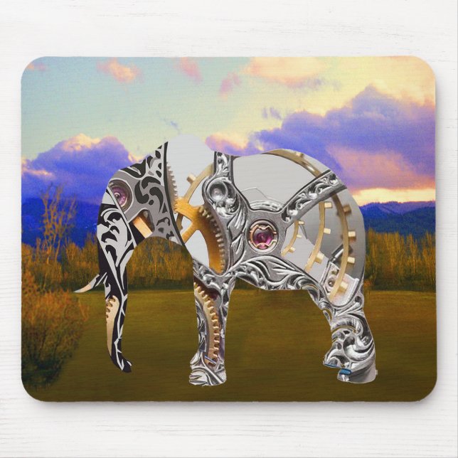 Clockwork Elephant Mouse Mat (Front)