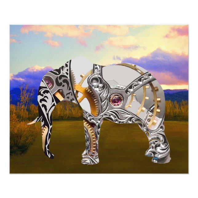 Clockwork Elephant Photo Print (Front)