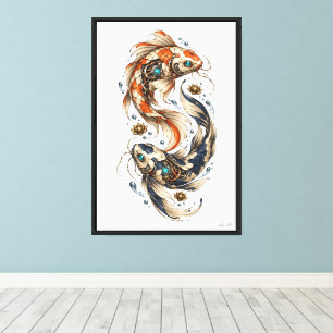 Clockwork Koi Canvas Print