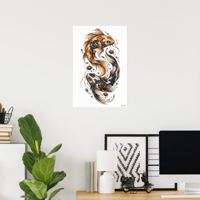 Clockwork Koi Poster (Home Office)
