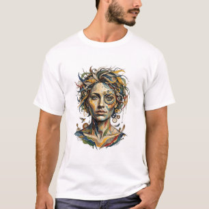 Clockwork Muse — A Surreal Steampunk Portrait T-Shirt