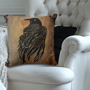 Clockwork Raven Cushion