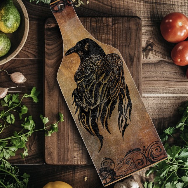 Clockwork Raven Cutting Board (Creator Uploaded)