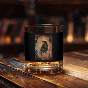 Clockwork Raven  Whiskey Glass