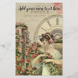 Clockwork Rose Garden Journal Scrapbook Paper