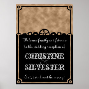 Clockwork Silhouette,  reception welcome poster