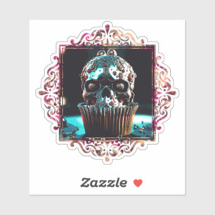 Clockwork Skull Cupcake