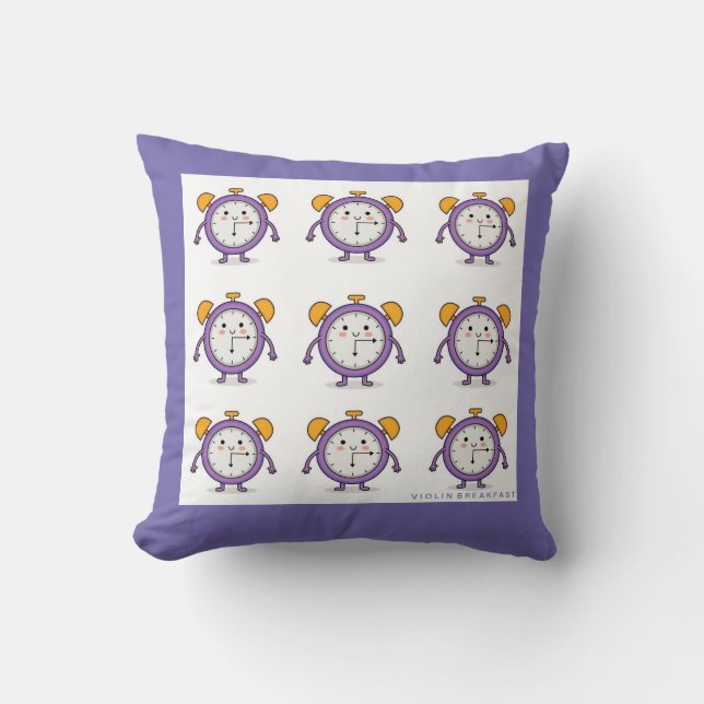 CLOCKY throw pillow (Front)