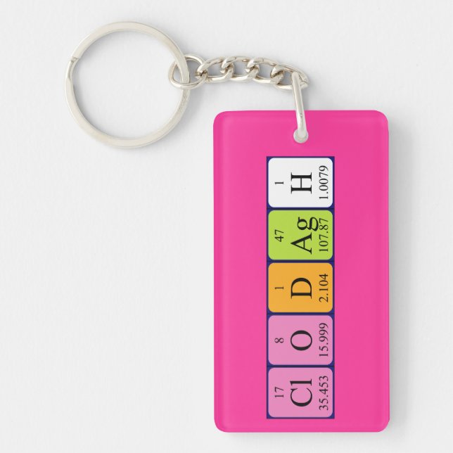 Clodagh periodic table name keyring (Front)