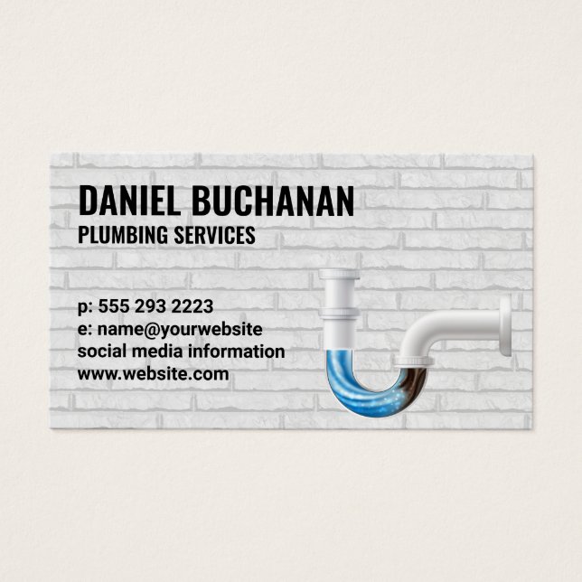 Clogged Pipes | Painted Brick Wall (Front)