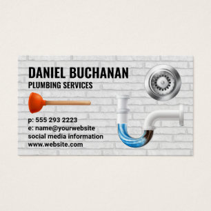 Clogged Pipes Painted Brick Wall Drain