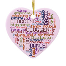 Clogger Clogging Word Art Heart