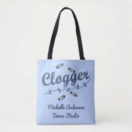 Clogger Dancer Blue | Add Personalised Studio Name Tote Bag
