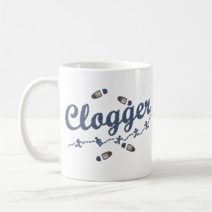 Clogger Dancers Shoes Clogging Blue Coffee Mug