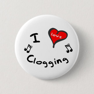 Clogging Gift- I Heart Clogging 6 Cm Round Badge