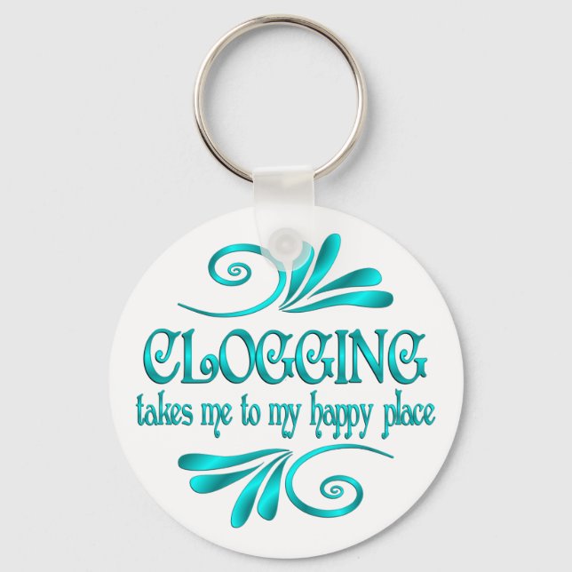 Clogging Happy Place Key Ring (Front)