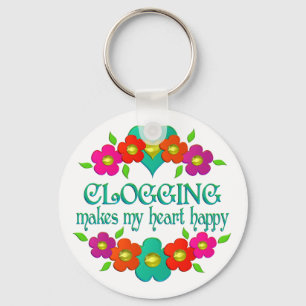Clogging Heart Happy Key Ring