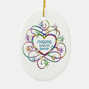 Clogging Makes Life Sparkle Ceramic Tree Decoration