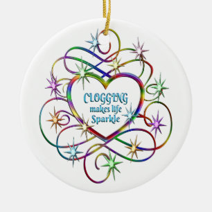 Clogging Makes Life Sparkle Ceramic Tree Decoration