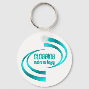 Clogging Makes Me Happy Key Ring