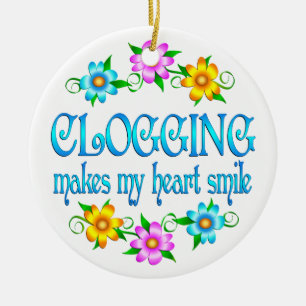 Clogging Smiles Ceramic Tree Decoration