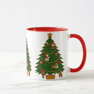 Cloisonne Art Christmas Tree Character Ornaments Mug