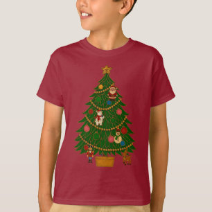 Cloisonne Art Christmas Tree Character Ornaments T-Shirt
