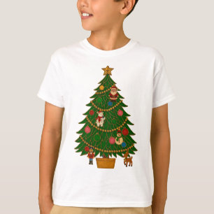 Cloisonne Art Christmas Tree Character Ornaments T-Shirt