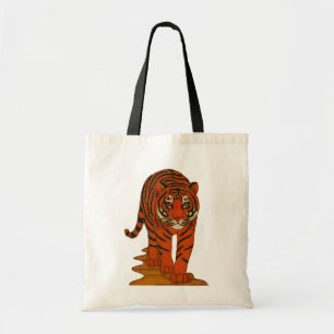 Cloisonne Art Tiger on the Jungle Path Tote Bag