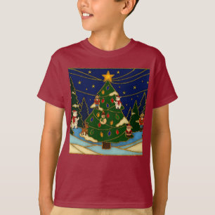 Cloisonne Art Whimsical Forest Classic Christmas T-Shirt