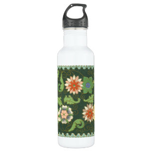 Cloisonne China Patter Asian Oriental 710 Ml Water Bottle