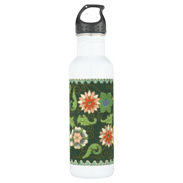Cloisonne China Patter Asian Oriental 710 Ml Water Bottle (Front)