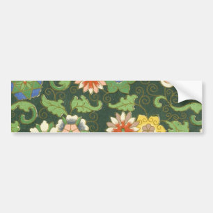Cloisonne China Patter Asian Oriental Bumper Sticker