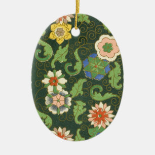 Cloisonne China Patter Asian Oriental Ceramic Tree Decoration