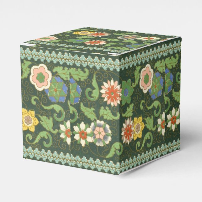 Cloisonne China Patter Asian Oriental Favour Box (Front Side)